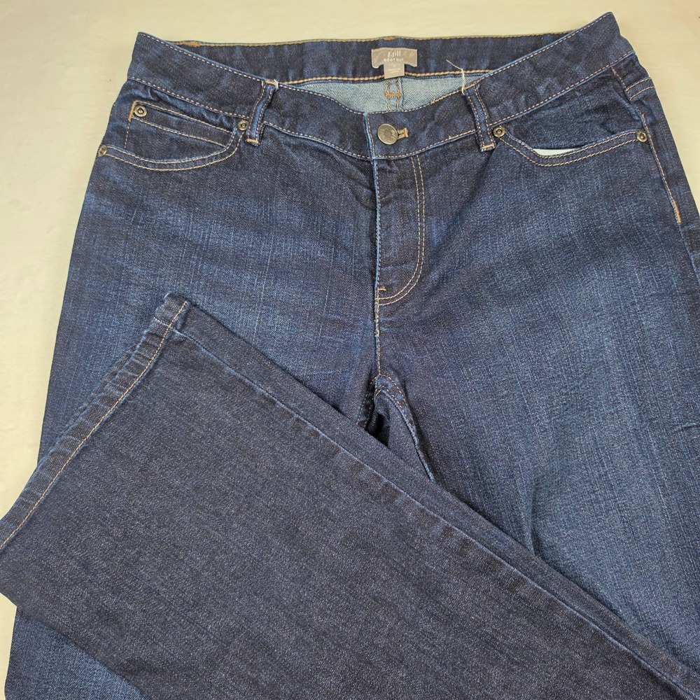J. Jill Bootcut Jeans Womens 8 Dark Wash Indigo Stretch Denim Flare‎ Leg Pants
